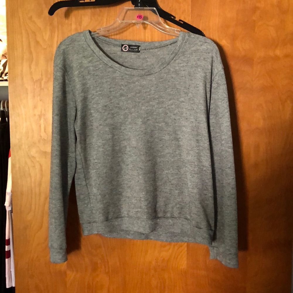 Gray crew neck